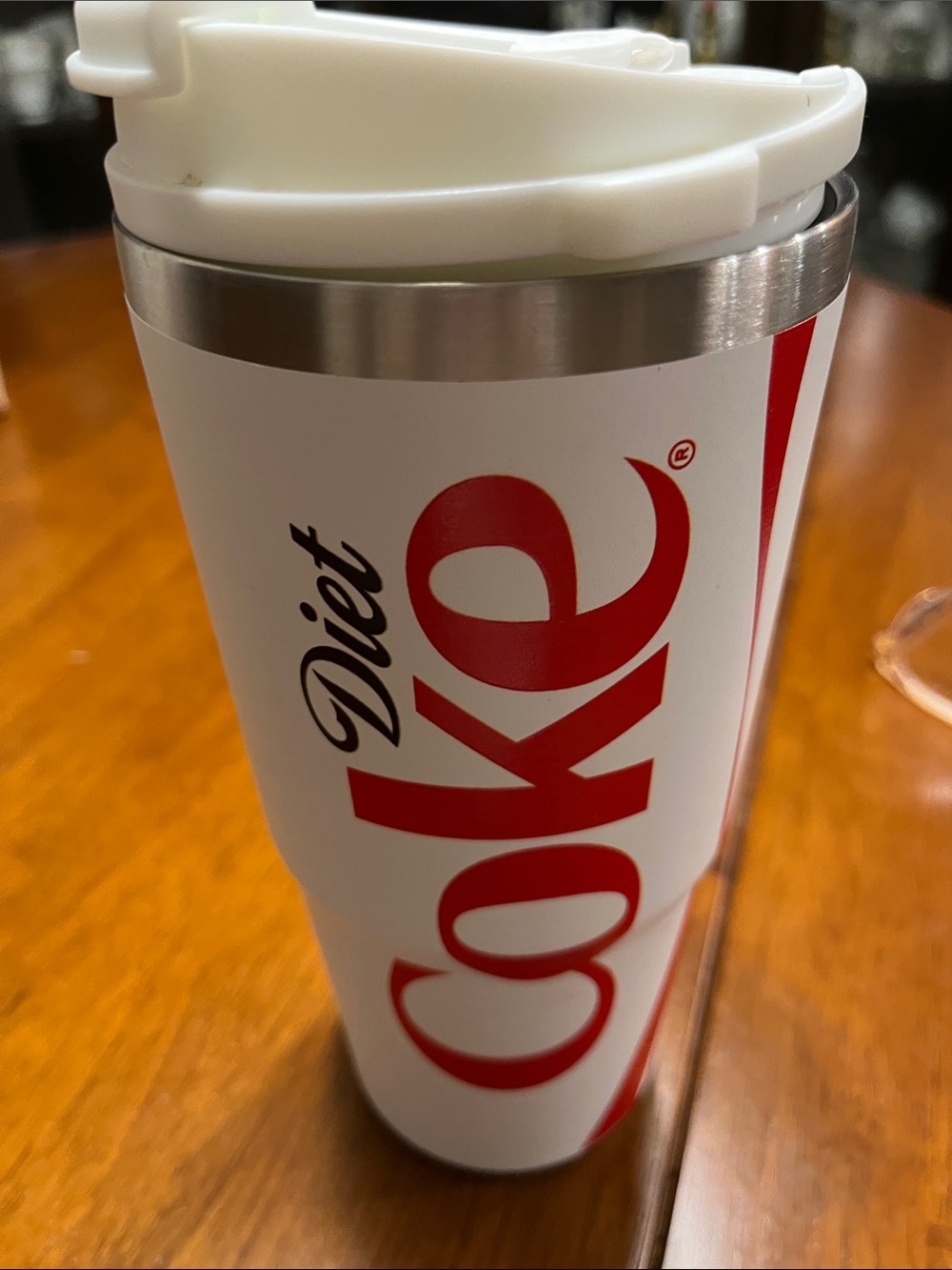 White & Red Insulated Travel Tumbler - Branded